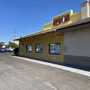 the outside of the building