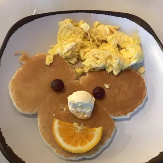 Kids Happy Face Pancake and 2 Bacon