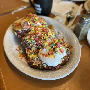 Fruity pebbles French toast  French Toast