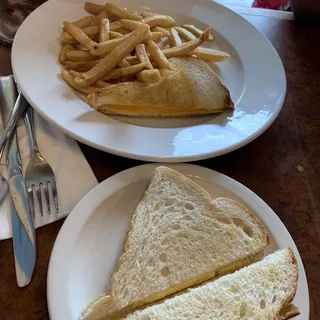 Kids Grilled Cheese and French Fries