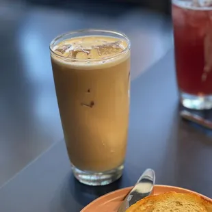 Cold brew and bagel