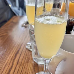 Mimosa - champagne with just a splash of OJ lol