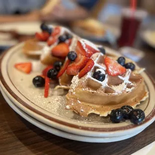 waffles, food