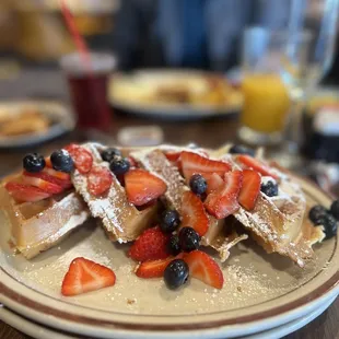 waffles, food