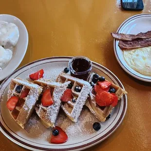 food, waffles