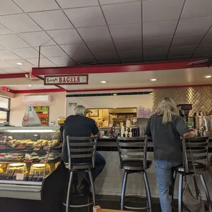 Inside looking at bar