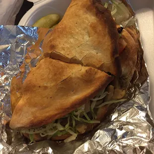 So this is a lot bigger than it looks.  For $5.99 I assumed the sandwiches would be small so I ordered two.  Oops!