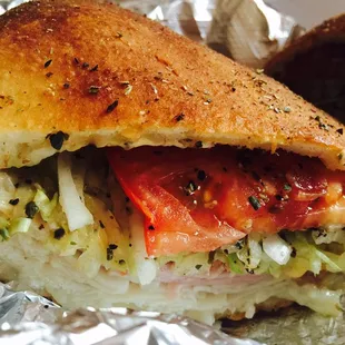 Turkey Club Sandwich (close up)