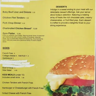 menu, burgers