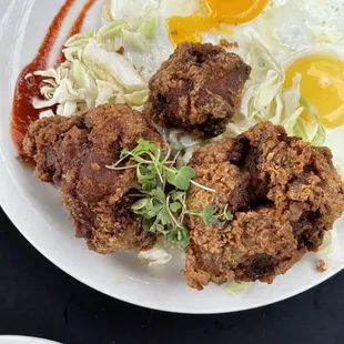 Deep fried oxtail with 2 eggs
