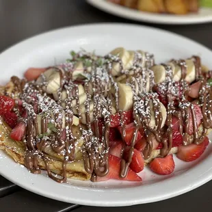 Strawberry banana Nutella crepe