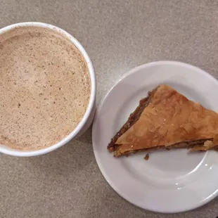 Snickerdoodle Latte &amp; baklava