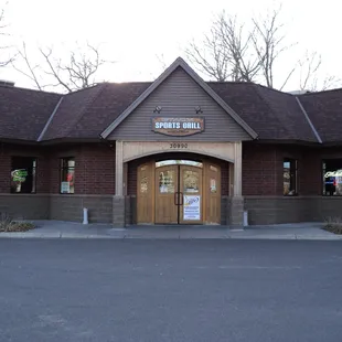 the entrance to the restaurant