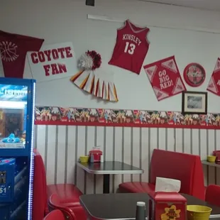 Kinsley HS memorabilia through out the Deli