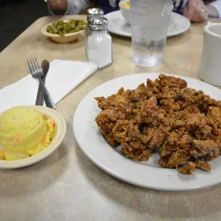 Chicken Livers and Potato Salad