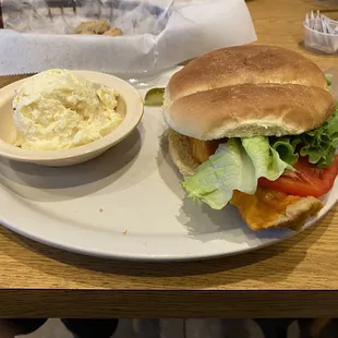 Buffalo Chicken Sandwich with Potato Salad