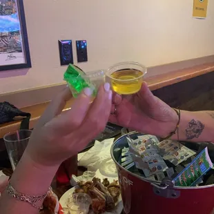 GO PACK GO Jell-O shots.