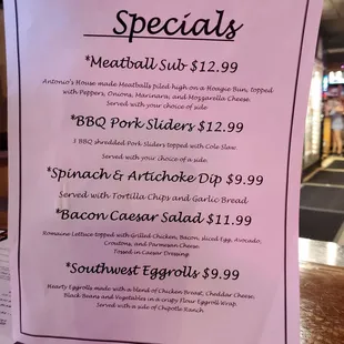 Specials