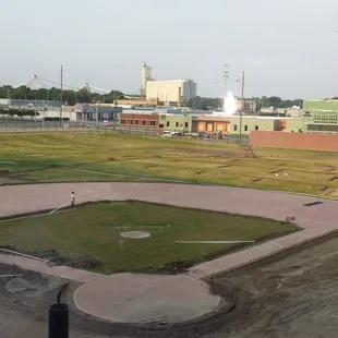 Don't get too excited... it's a concrete infield.