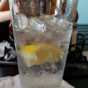 It&apos;s just ice water with lemon...