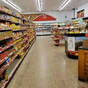 the aisle of a grocery store