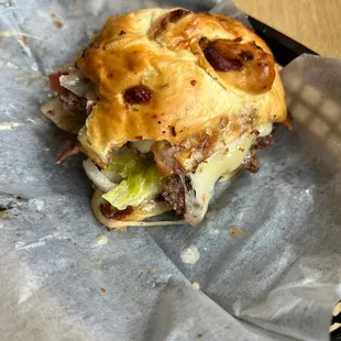 The stadium bacon burger