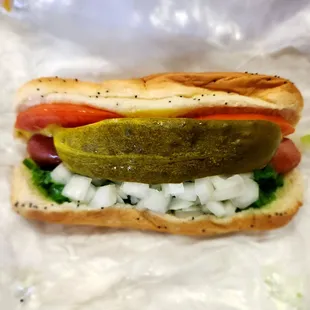 Chicago Dog no sport peppers