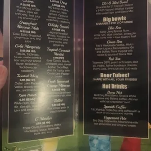 There&apos;s a good menu too but I was Chillin on a couch and didn&apos;t want to get up to get it.