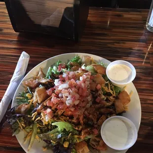 Bbq chicken salad, the bomb! Did not even need dressing
