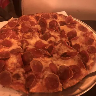 Small pepperoni pizza