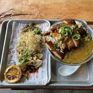 Drowned Gyoza and "Curry" with Shot Boi