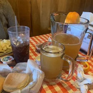 The large pitcher $9 and it was blue moon