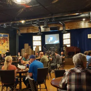 Main dining area with music stage