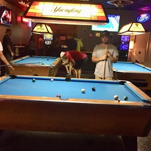 3 bar top pool tables. APA league pool  on Wednesday night.