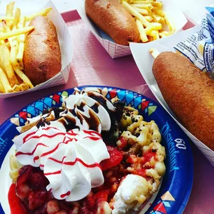 food, waffles