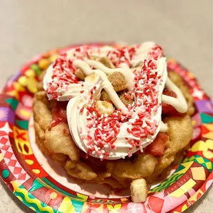 Strawberry cheesecake funnel cake (seasonal)