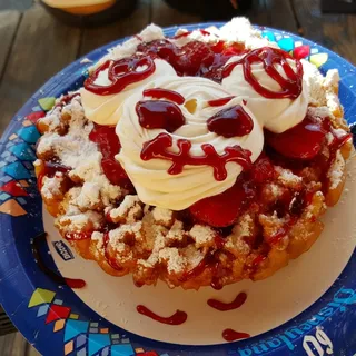 Strawberry Funnel Cake