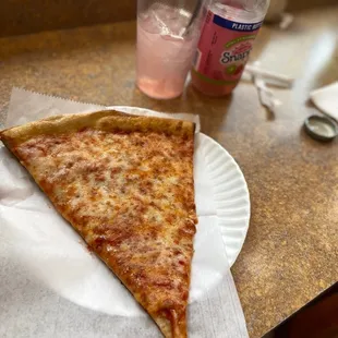 Cheese Pizza Slice + Snapple