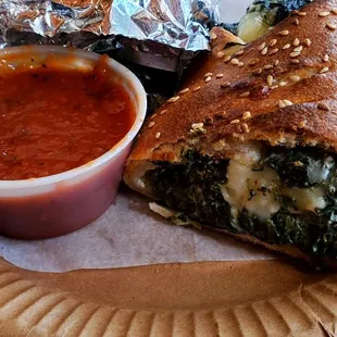 Spinach Feta Pizza Roll