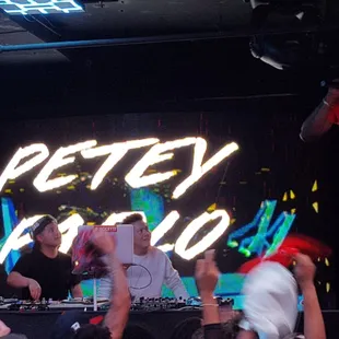 Special guest performer Petey Pablo for Lucy Fridays! AWESOME.