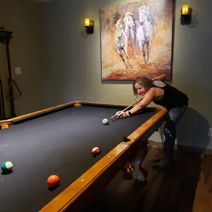 Pool table in the bar