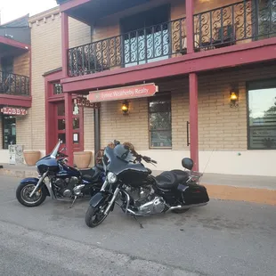 Our bikes out front