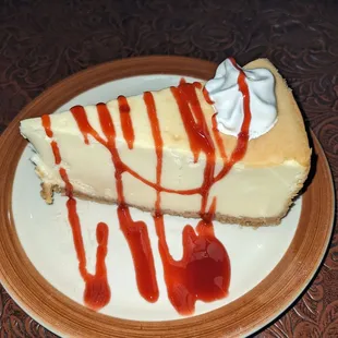 Cheesecake with Raspberry Sauce