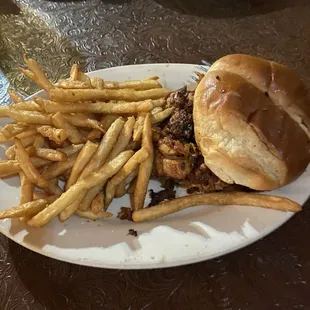 Pulled pork and fries