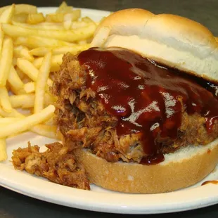 Big Bad BBQ Pulled pork sandwich