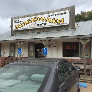 the front of the restaurant