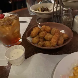 The Jalapeño Cheese curds and ranch sauce.