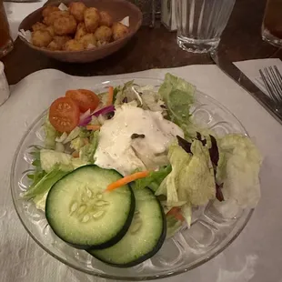 The salad.