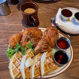 waffles, food
