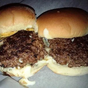 Sunday nite special, $1 cheeseburger sliders!